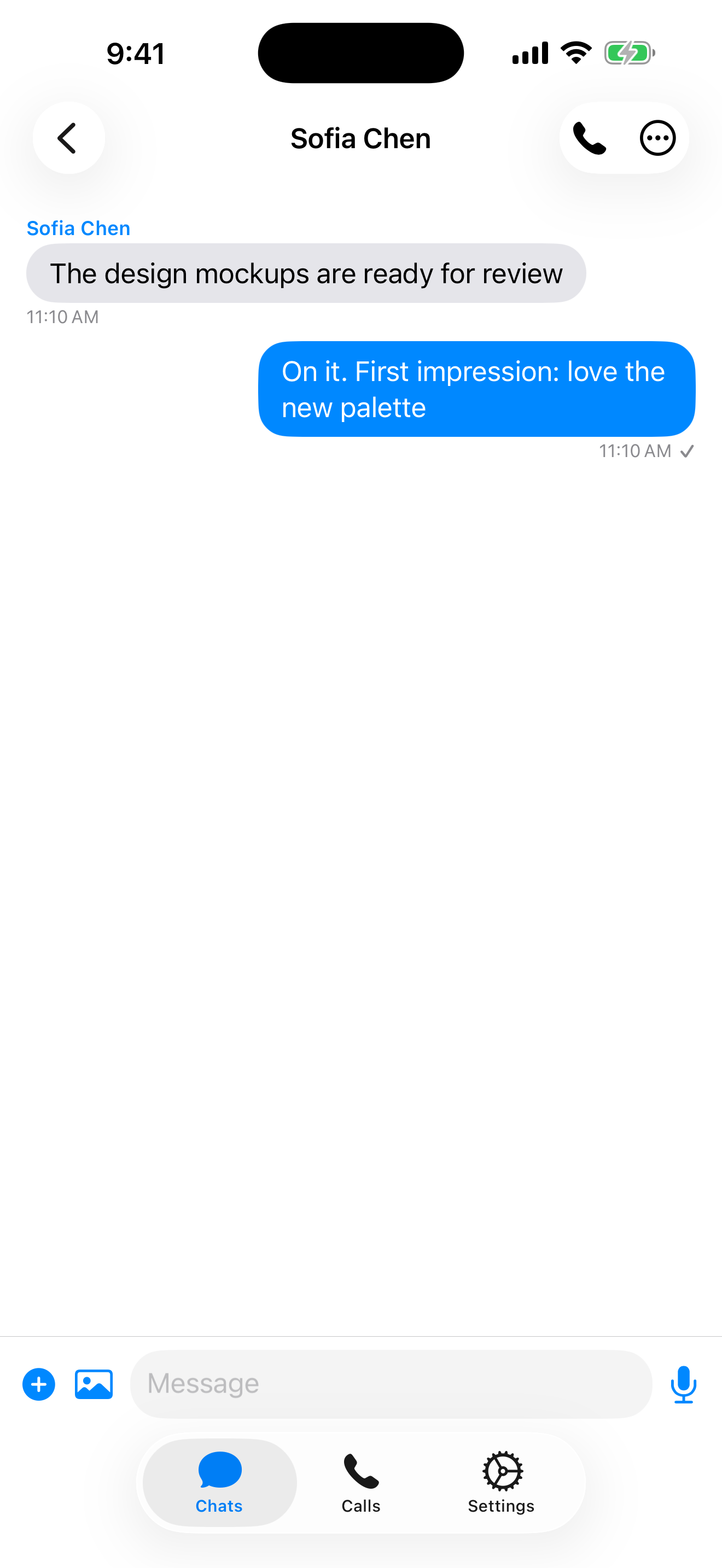 A Dialr conversation
