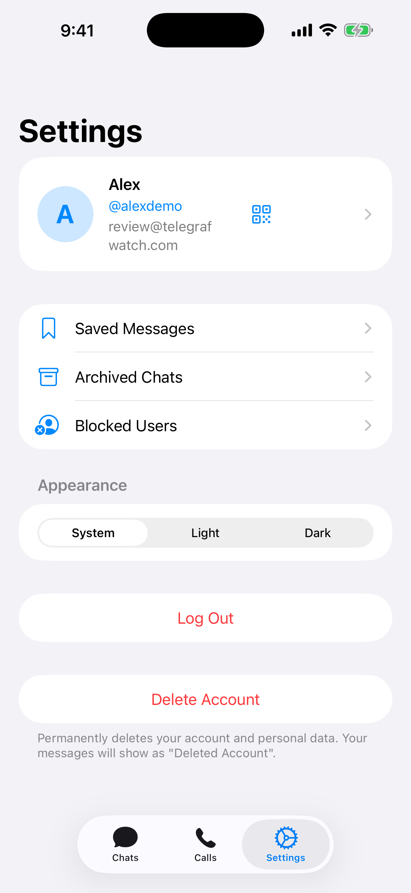 Dialr settings and privacy
